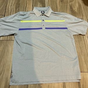 FJ FOOTJOY Men Performance Golf Polo XL  Gray